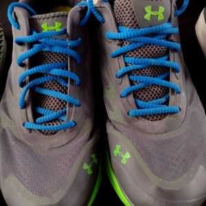 Under armor size 12 neon Green and gray